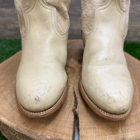 Wolverine Women - Size 9M - Vintage Cream Suede Cowboy Boots Style 251934 - Picture 2 of 12